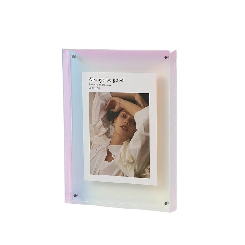Coloured Clear Acrylic Photo Frame By LumaGlass Studio