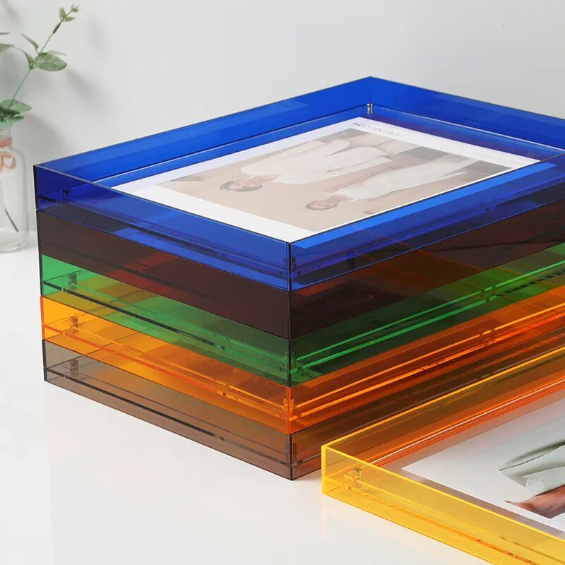 Coloured Clear Acrylic Photo Frame By LumaGlass Studio