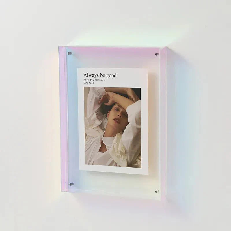 Coloured Clear Acrylic Photo Frame By LumaGlass Studio