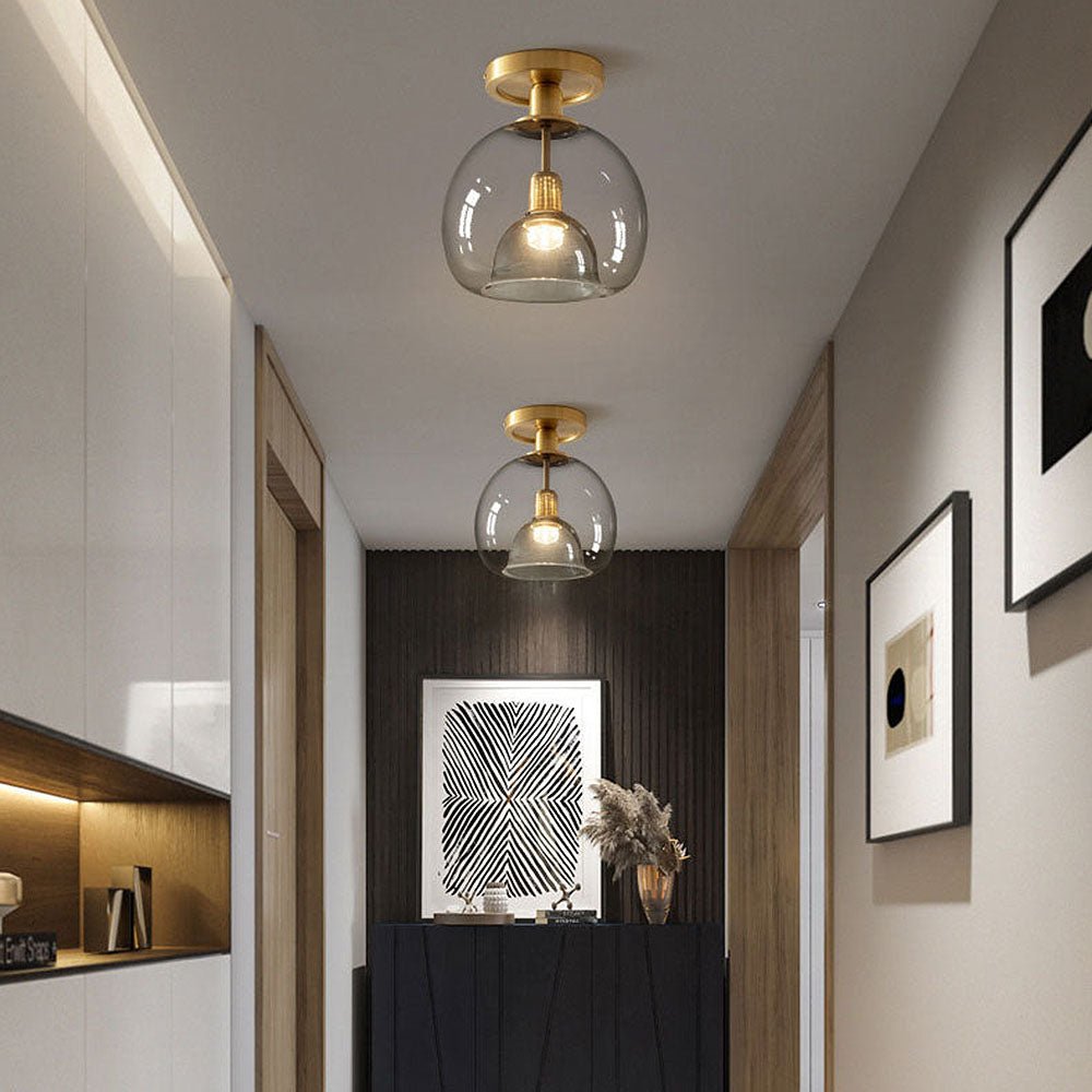 Cerelle | Modern Gray Glass Ceiling Lamp for Stylish Spaces