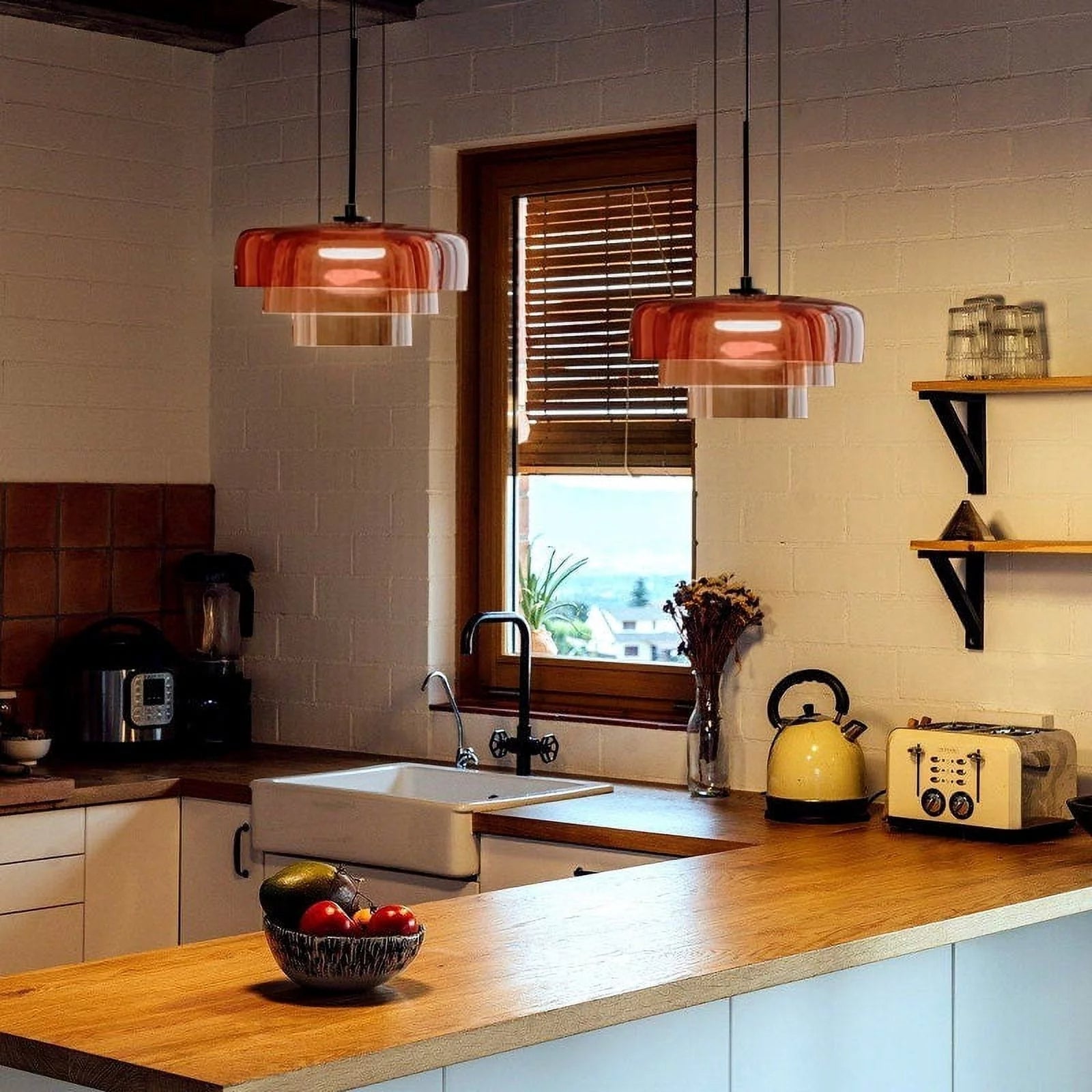 Novael Glass And Metal Pendant Light For Dining Rooms And Kitchens
