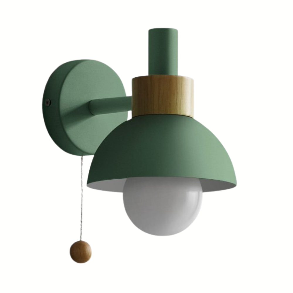 Colorful Scandinavian Wall Sconce With Pull Switch