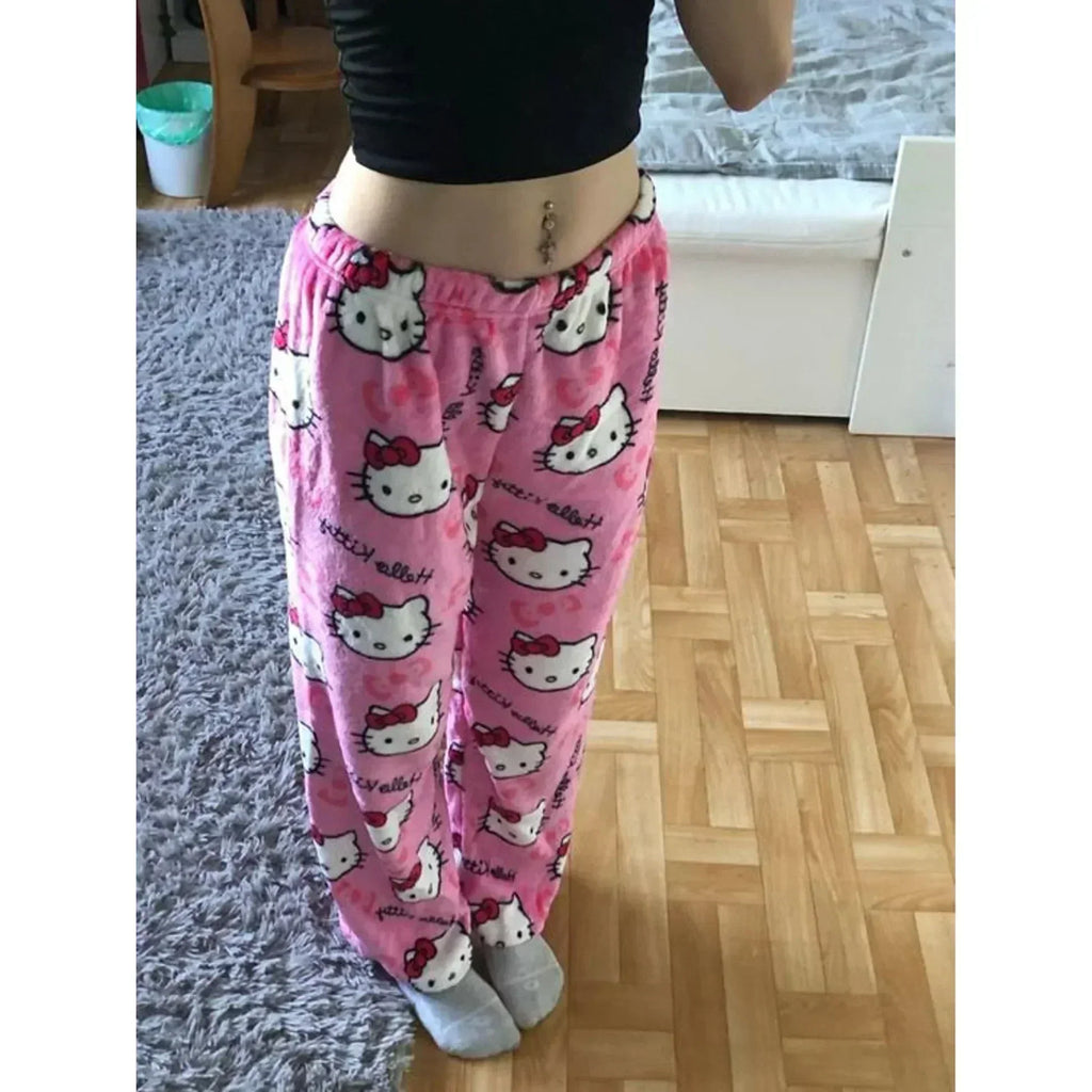 Pigiama Accogliente LumiKitty Per Set Di Abbigliamento Da Notte Per Gattini Carini | Hello Kitty