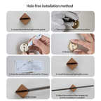 Porta asciugamani AstraWood con finitura naturale effetto venatura del legno