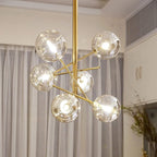 Kairo Bubble Pendant Light In Iron Resin Chandelier