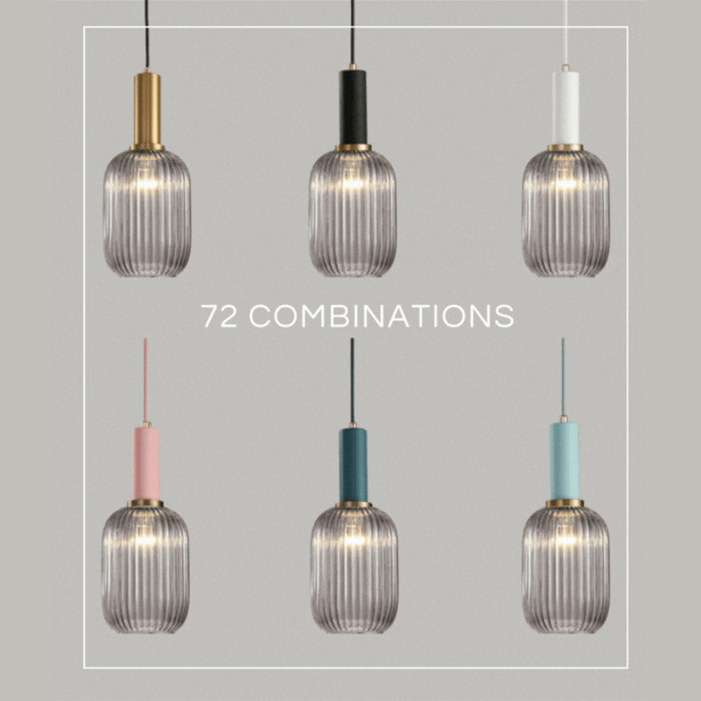 Nordic Fluted Glass Pendant Light for Modern Interiors