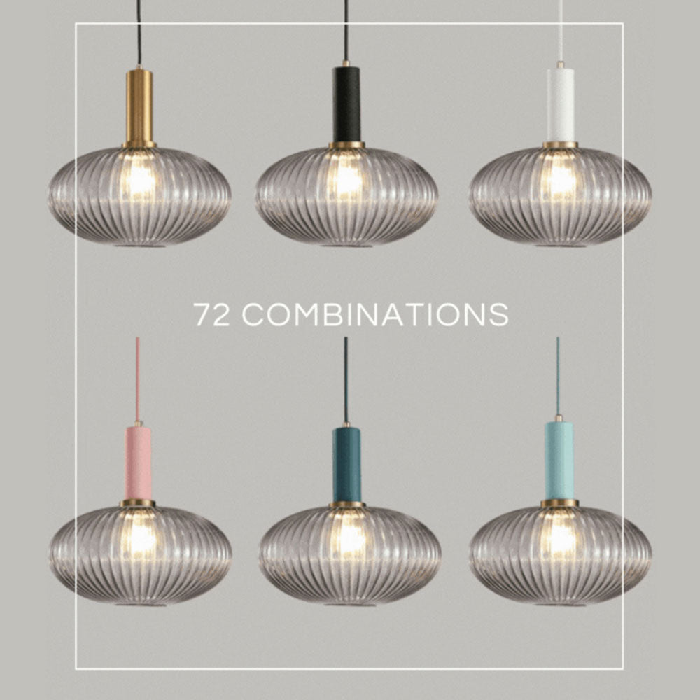 Nordic Fluted Glass Pendant Light for Modern Interiors