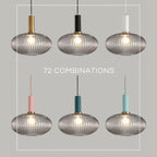 Nordic Fluted Glass Pendant Light for Modern Interiors