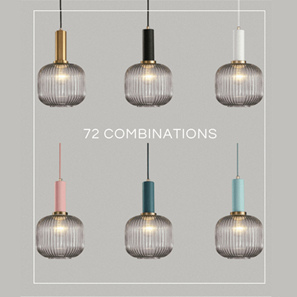 Nordic Fluted Glass Pendant Light for Modern Interiors