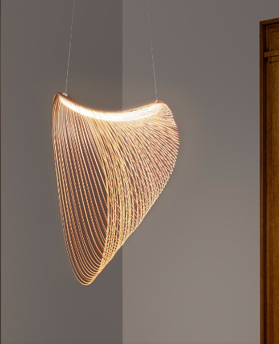 SylvaLume Birch Wood Pendant Light for Cozy Living Rooms