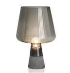 NovaVale Amber Glass Table Lamp With Solid Cement Base