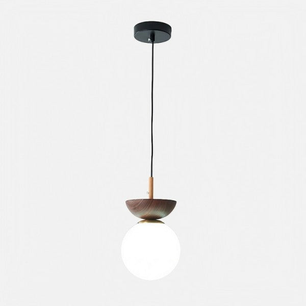 Liora Half-wood Pendant Light With Water-transfer Wood