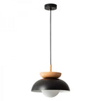 Liora Half-wood Pendant Light With Water-transfer Wood