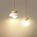 Liora Half-wood Pendant Light With Water-transfer Wood