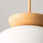 Liora Half-wood Pendant Light With Water-transfer Wood