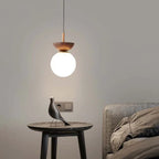 Liora Half-wood Pendant Light With Water-transfer Wood