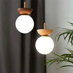 Liora Half-wood Pendant Light With Water-transfer Wood