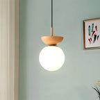 Liora Half-wood Pendant Light With Water-transfer Wood