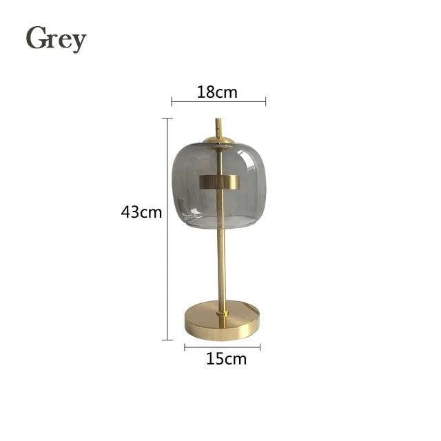 Scandinavian Clear Glass Table And Desk Lamp, Modern LED Lighting For Living Room And Bedroom