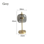 Scandinavian Clear Glass Table And Desk Lamp, Modern LED Lighting For Living Room And Bedroom