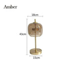 Scandinavian Clear Glass Table And Desk Lamp, Modern LED Lighting For Living Room And Bedroom