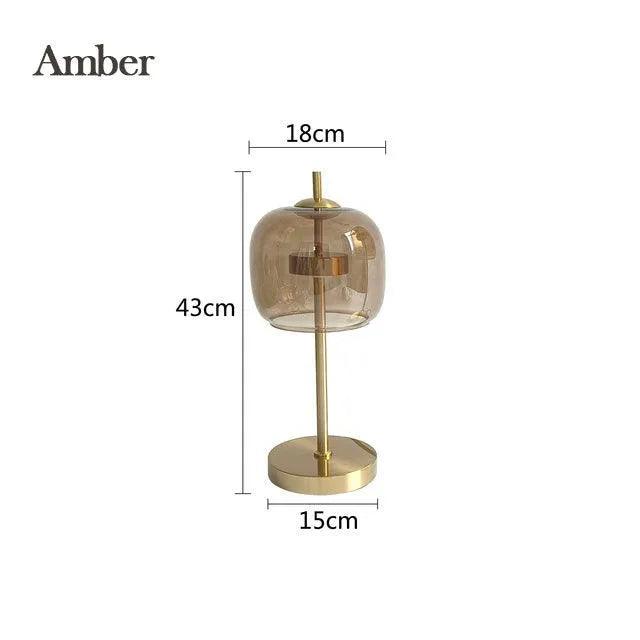 Scandinavian Clear Glass Table And Desk Lamp, Modern LED Lighting For Living Room And Bedroom