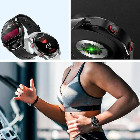 Glucera Watch 1.45 Inch Smartwatch With Non Invasive Blood Glucose Monitoring, NFC Payments And Real Time Phone Data Sync