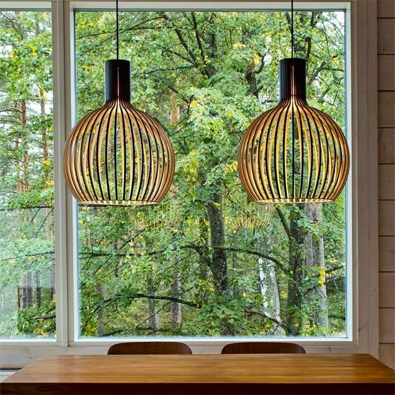 Handcrafted Wooden Pendant Lamp