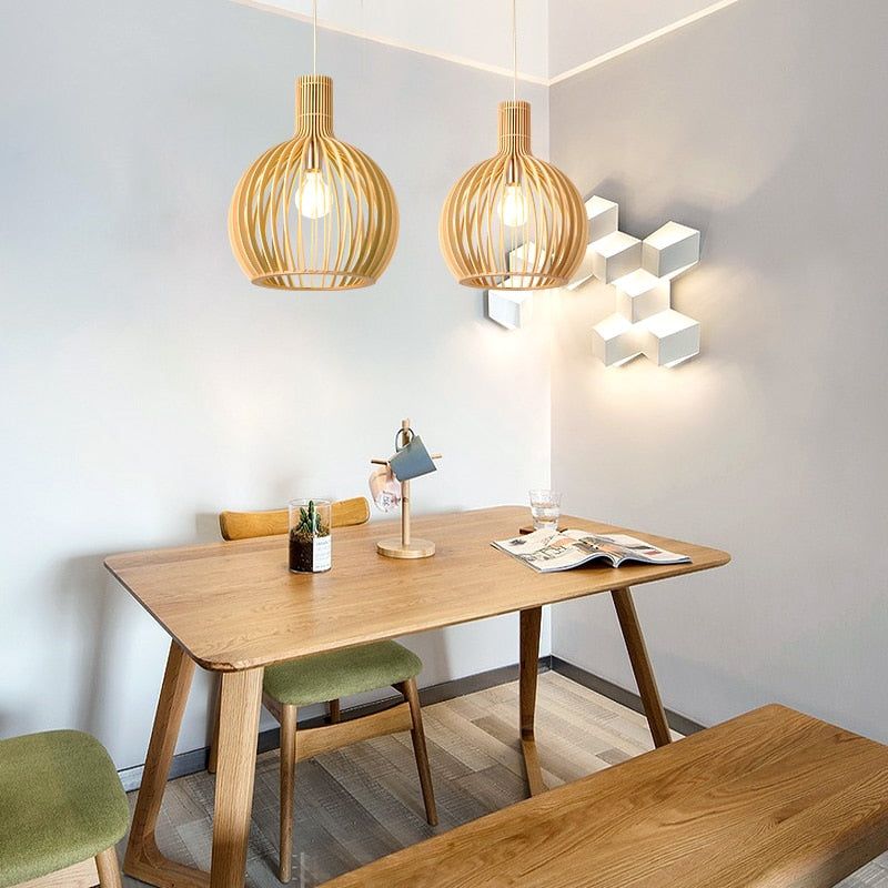 Handcrafted Wooden Pendant Lamp