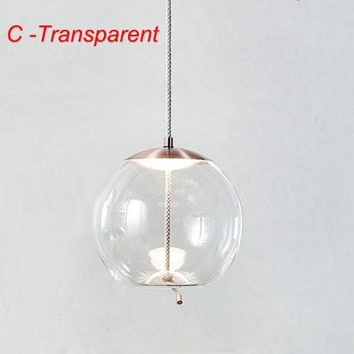 Scandinavian Rope And Glass Pendant Lights