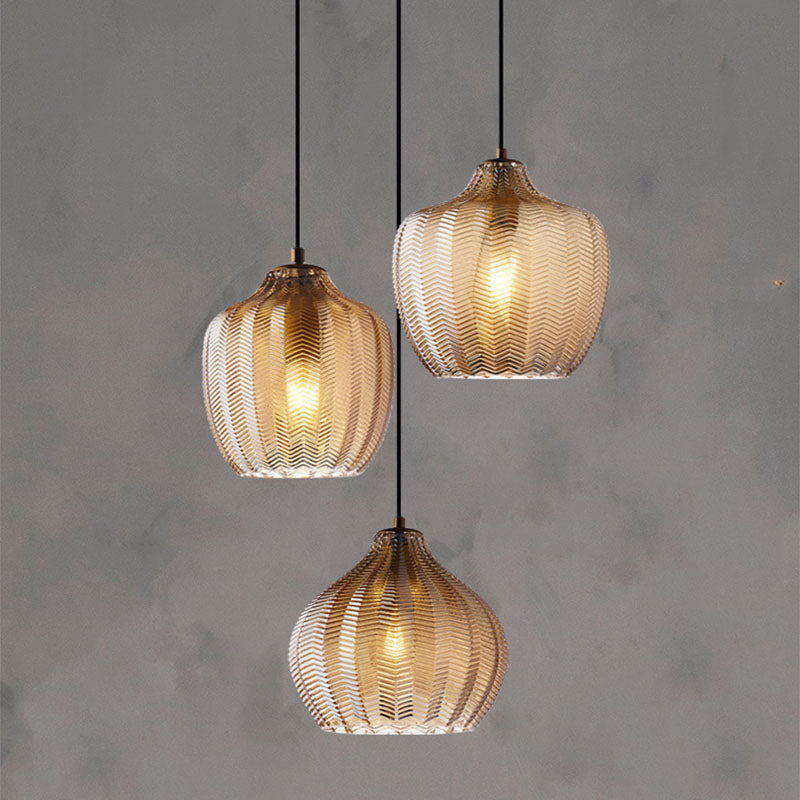 Marlo | Pendant Lights in Textured Glass