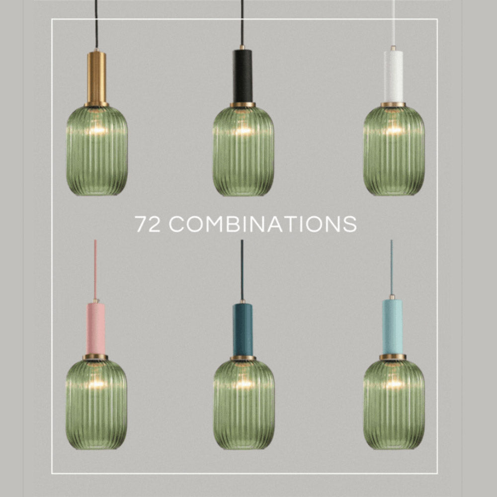 Nordic Fluted Glass Pendant Light for Modern Interiors
