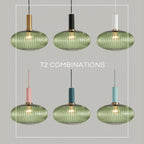 Nordic Fluted Glass Pendant Light for Modern Interiors