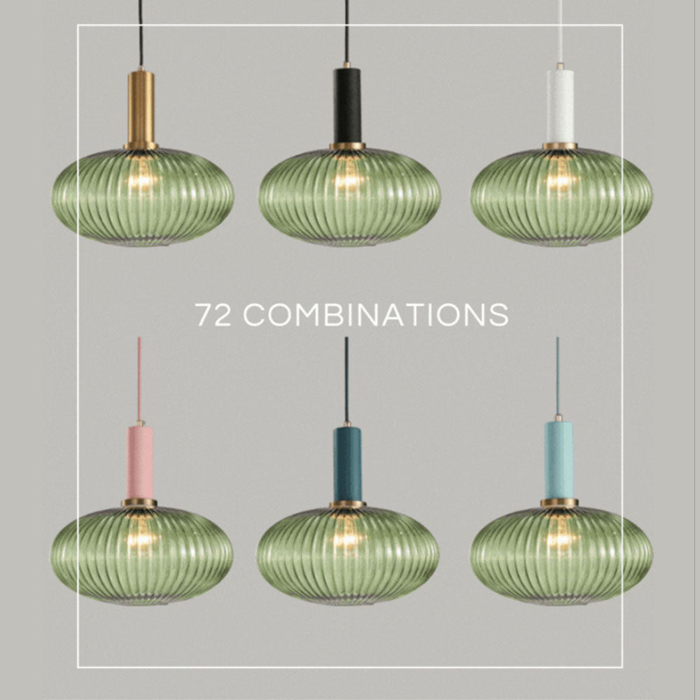 Nordic Fluted Glass Pendant Light for Modern Interiors
