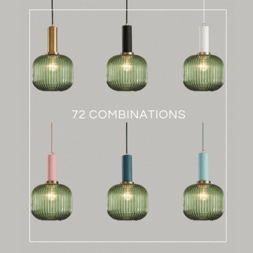 Nordic Fluted Glass Pendant Light for Modern Interiors