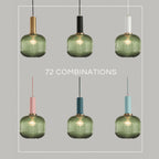 Nordic Fluted Glass Pendant Light for Modern Interiors