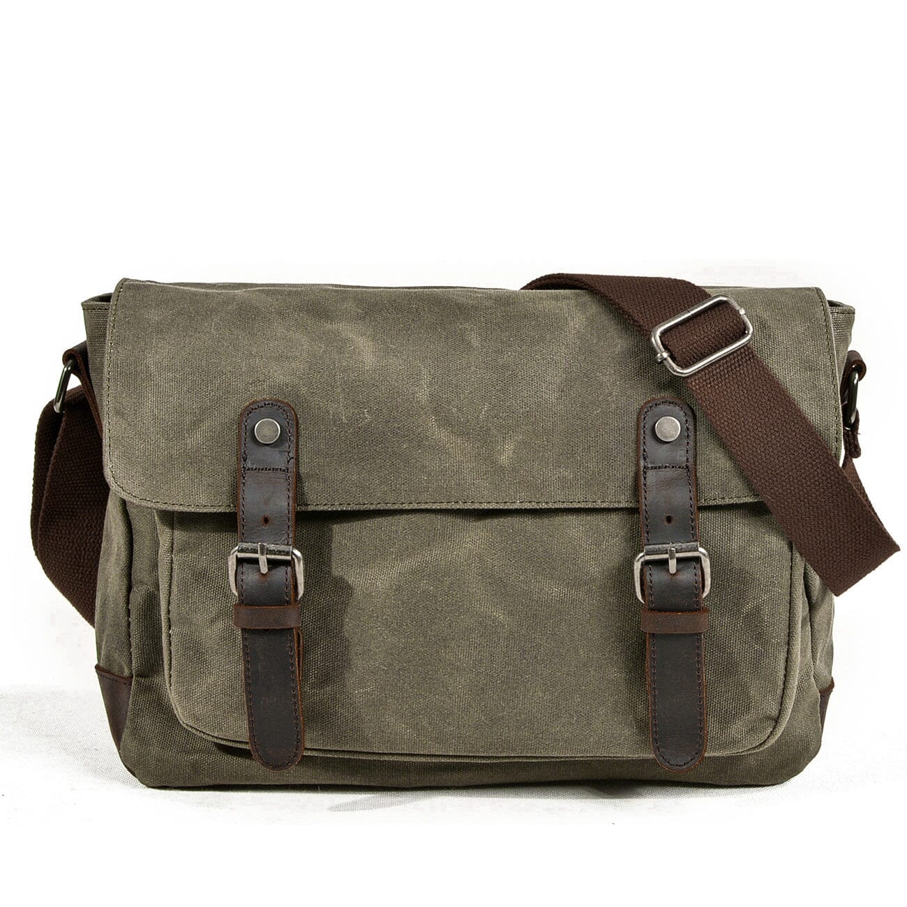 Aurion Retro Axelremsväska Handgjord Canvas Satchel