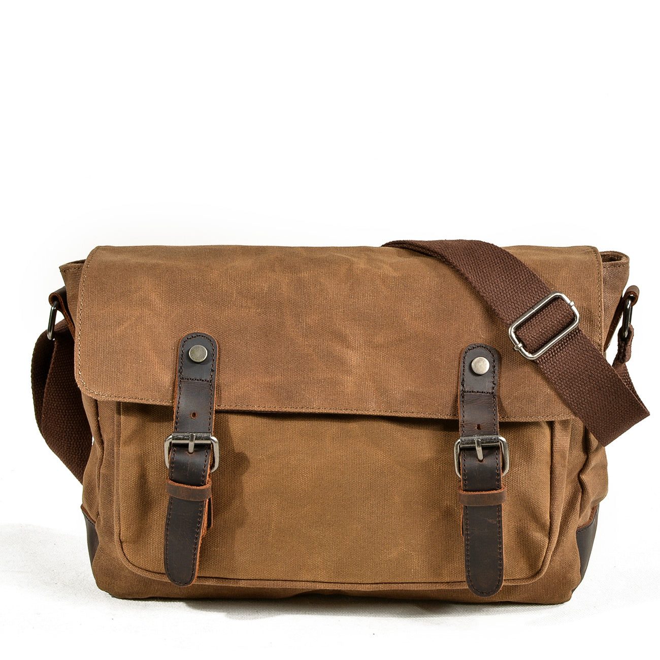 Aurion Retro Axelremsväska Handgjord Canvas Satchel
