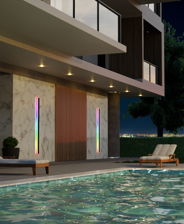 נובהגלואו תאורת קיר RGB עמידה למים לשימוש פנימי וחיצוני