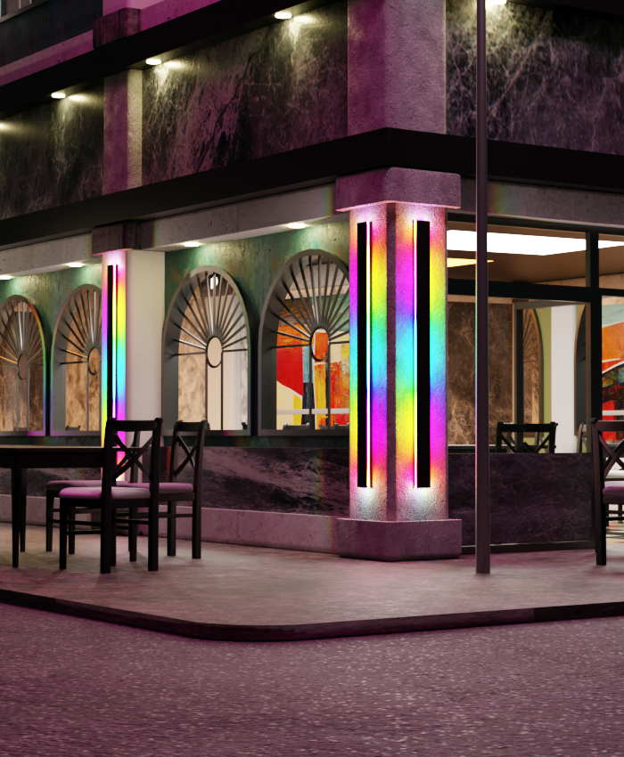 נובהגלואו תאורת קיר RGB עמידה למים לשימוש פנימי וחיצוני