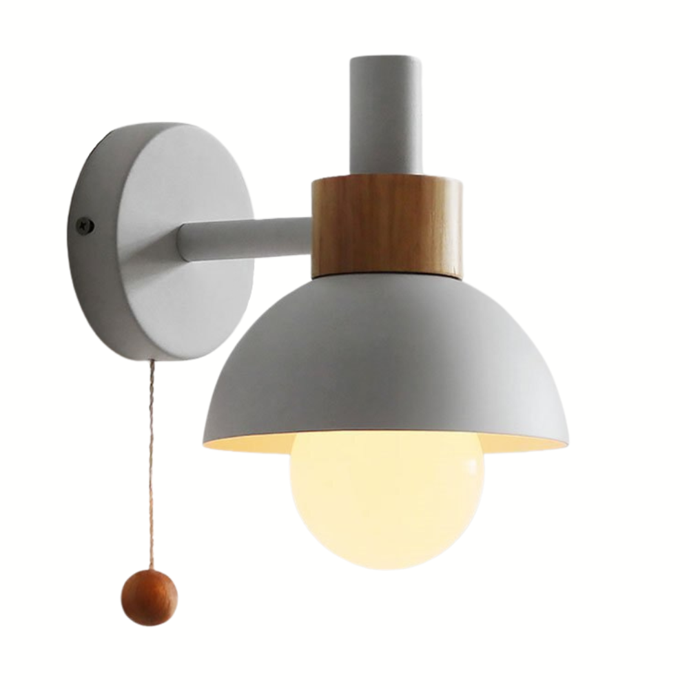 Colorful Scandinavian Wall Sconce With Pull Switch