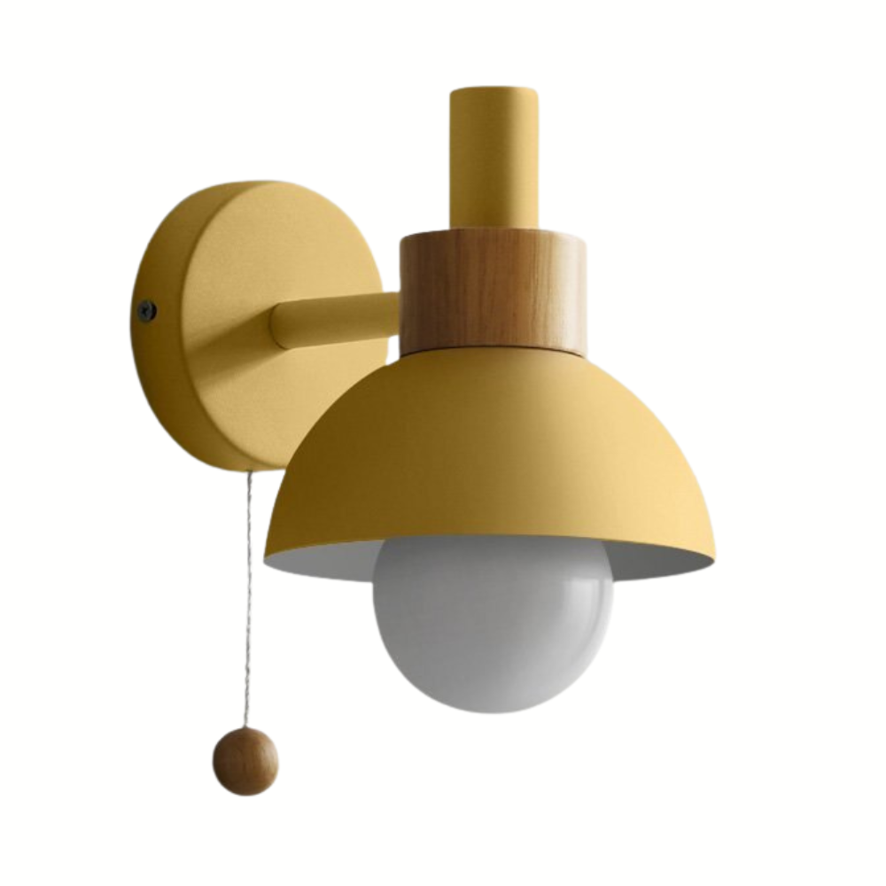 Colorful Scandinavian Wall Sconce With Pull Switch